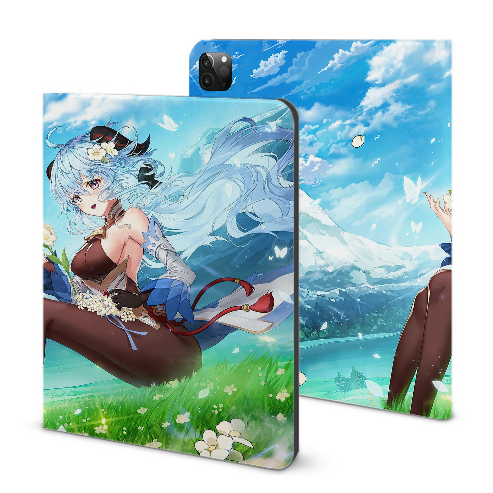げんし神 genshin IPadケース ペンホルダー付き ブックスタイルデザイン